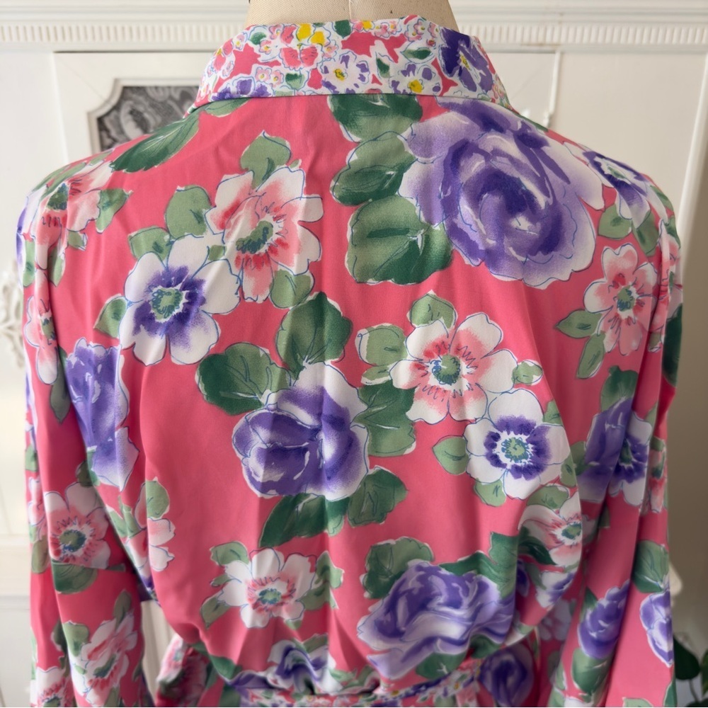 Vintage NWT 80’s 90’s Gold Label 
Victoria’s Secret Floral Lace Peignoir Set - Picture 7 of 13